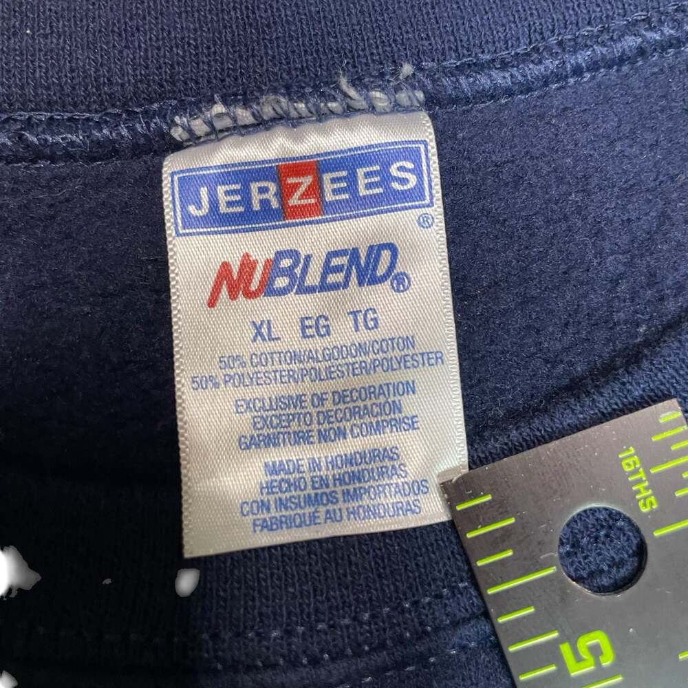 Jerzees Nanny Embroidered Sweatshirt Navy Crewneck Mens XL - Picture 5 of 5